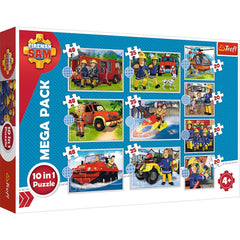 Puzzle trefl 10in1 pompierul sam - salvarile pompierului sam, Trefl - Publisol.ro