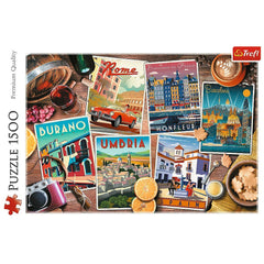 Puzzle trefl 1500 calatorind prin europa, Trefl - Publisol.ro