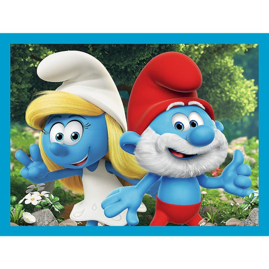 Puzzle Trefl 2 in 1 Memo Strumfii si prietenii lui - Publisol.ro