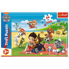 Puzzle trefl 24 maxi patrula catelusilor disctractia la plaja, Trefl - Publisol.ro