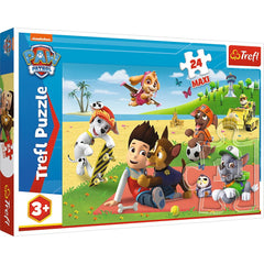 Puzzle trefl 24 maxi patrula catelusilor disctractia la plaja, Trefl - Publisol.ro