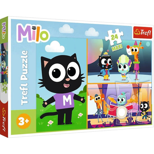 Puzzle Trefl 24 maxi Planeta Milo aventurile Motanului Milo - Publisol.ro
