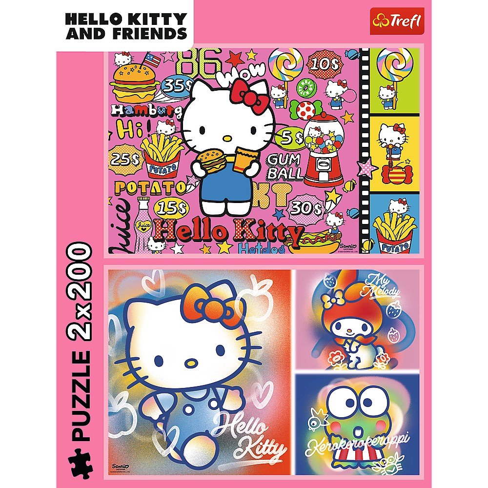 Puzzle Trefl 2x200 hello Kitty si prietenii - Publisol.ro