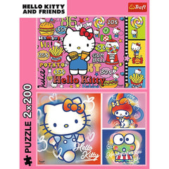 Puzzle Trefl 2x200 hello Kitty si prietenii - Publisol.ro