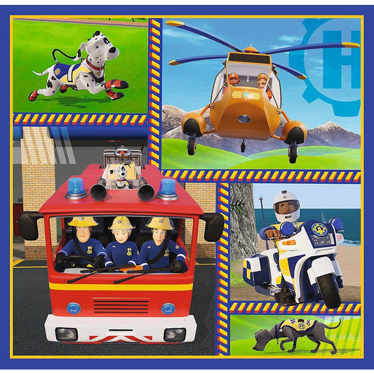 Puzzle Trefl 3 in 1 pompierul sam o zi din viata pompierilor - Publisol.ro