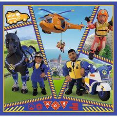 Puzzle Trefl 3 in 1 pompierul sam o zi din viata pompierilor - Publisol.ro