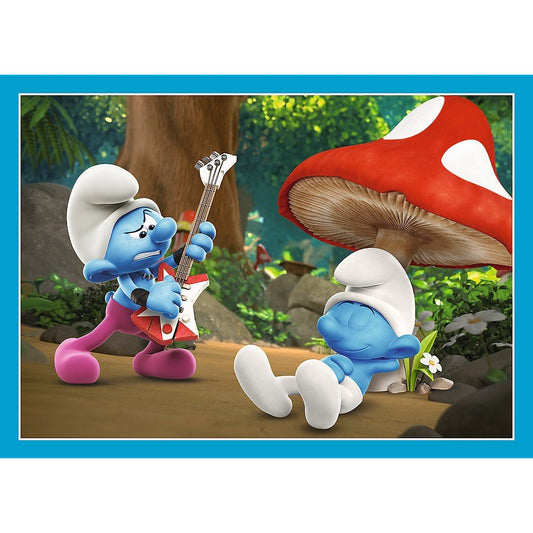 Puzzle Trefl 4 in1 strumfii satul strumfilor - Publisol.ro