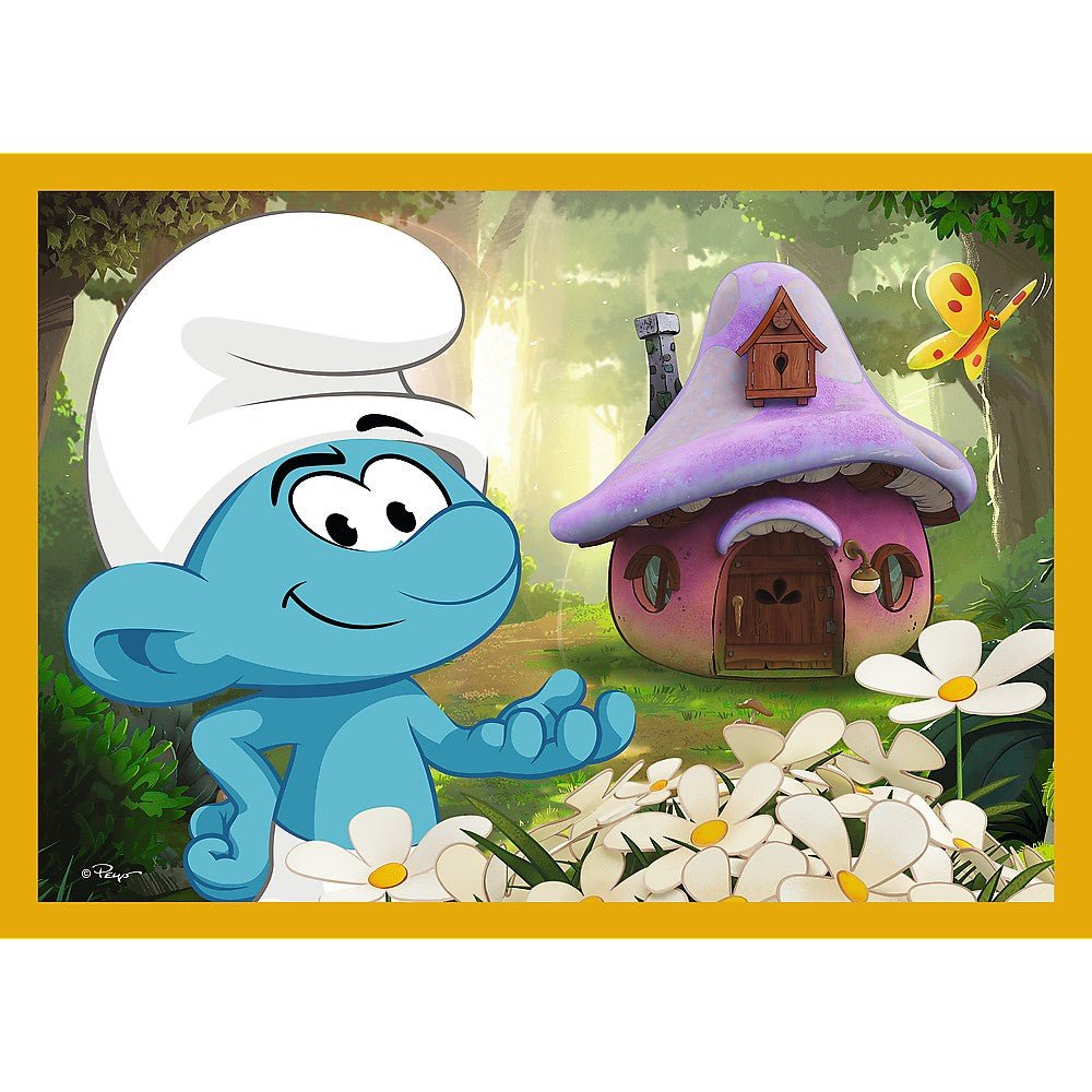 Puzzle Trefl 4 in1 strumfii viata in satul strumfilor - Publisol.ro