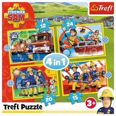 Puzzle trefl 4in1 ajutoarele pompierului sam, Trefl - Publisol.ro