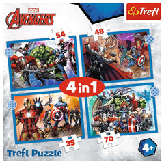 Puzzle trefl 4in1 avengers - razbunatorii curajosi, Trefl - Publisol.ro