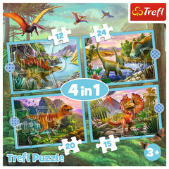 Puzzle trefl 4in1 lumea dinozaurilor, Trefl - Publisol.ro