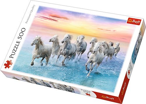Puzzle Trefl 500 cai albi galopand - Publisol.ro