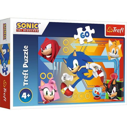 Puzzle trefl 60 sonic in actiune, Trefl - Publisol.ro