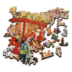 Puzzle trefl din lemn 1000 piese strada pregatita de craciun, Trefl - Publisol.ro