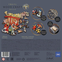 Puzzle trefl din lemn 1000 piese strada pregatita de craciun, Trefl - Publisol.ro