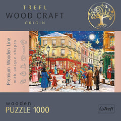 Puzzle trefl din lemn 1000 piese strada pregatita de craciun, Trefl - Publisol.ro
