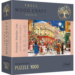 Puzzle trefl din lemn 1000 piese strada pregatita de craciun, Trefl - Publisol.ro