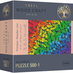 Puzzle trefl din lemn 500+1 piese fluturasii colorati, Trefl - Publisol.ro