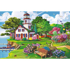 Puzzle trefl din lemn 500+1 piese portul in timpul verii, Trefl - Publisol.ro