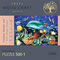 Puzzle trefl din lemn 500+1 piese viata marina, Trefl - Publisol.ro