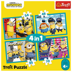 Puzzle trefl minions 4in1 lumea fericita a minionilor, Trefl - Publisol.ro