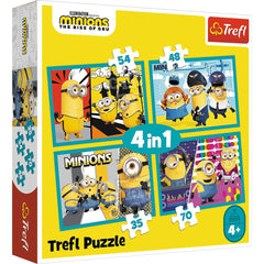 Puzzle trefl minions 4in1 lumea fericita a minionilor, Trefl - Publisol.ro