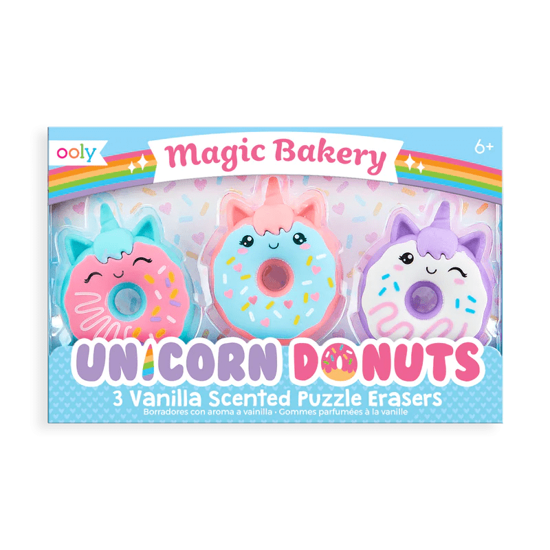 Radiere parfumate Unicorn Donuts - Set de 3 - Ooly - Publisol.ro