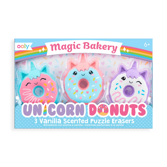 Radiere parfumate Unicorn Donuts - Set de 3 - Ooly - Publisol.ro