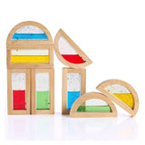 Rainbow Blocks, cu lichid colorat si sclipici, Guidecraft - Publisol.ro