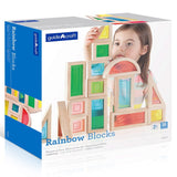 Rainbow Blocks set 30 piese, Guidecraft - Publisol.ro