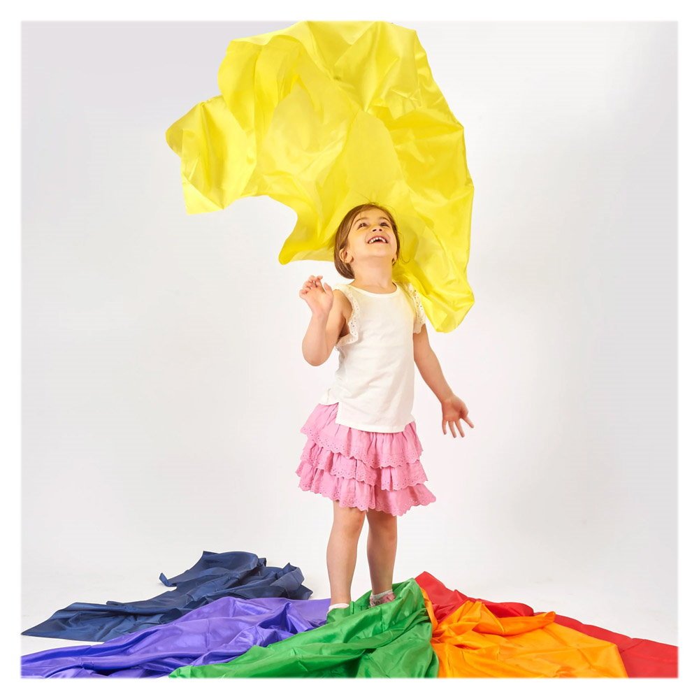 Rainbow Habutae, set 7 bucati de material colorat, TickiT - Publisol.ro