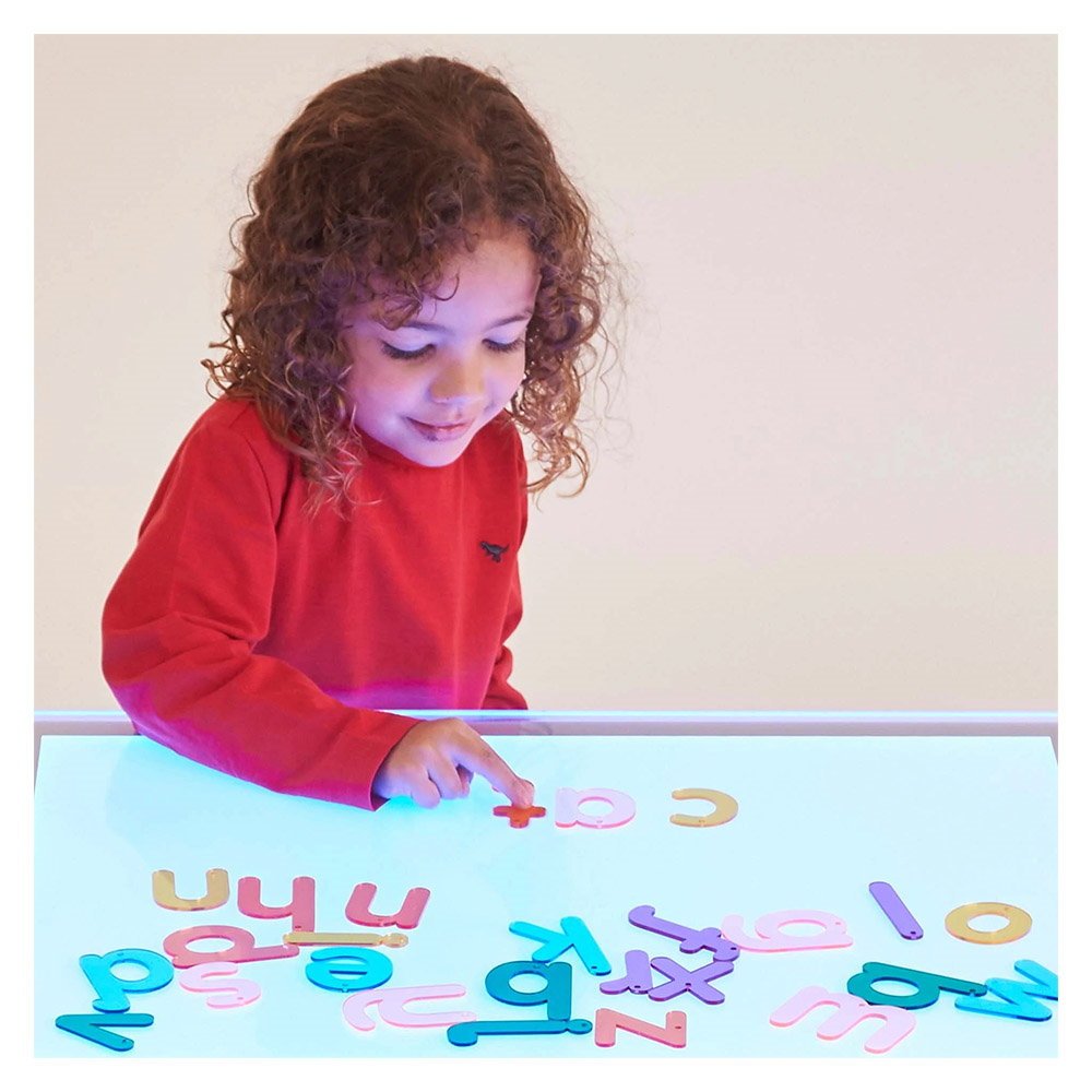 Rainbow Letters, set litere transparente, 26 buc., TickiT - Publisol.ro