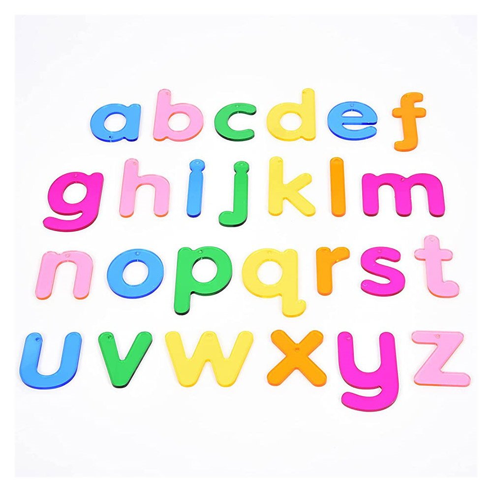 Rainbow Letters, set litere transparente, 26 buc., TickiT - Publisol.ro