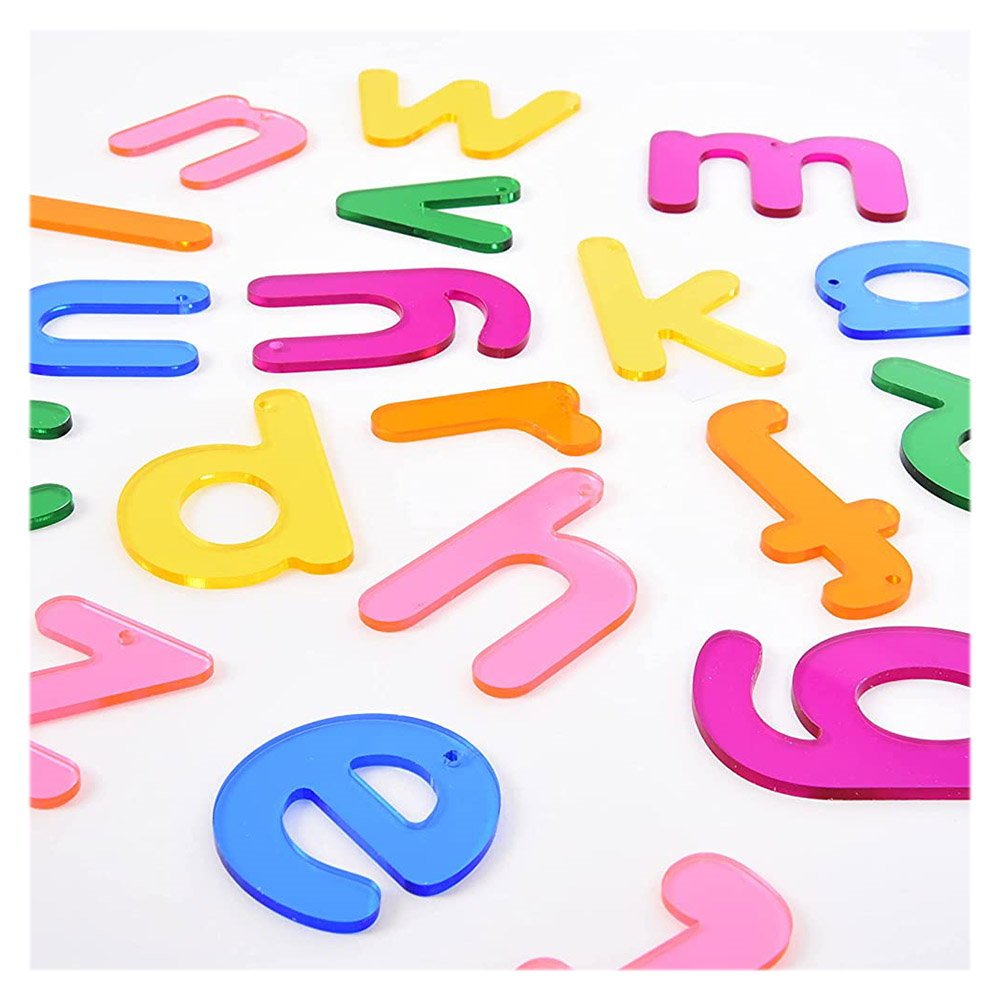 Rainbow Letters, set litere transparente, 26 buc., TickiT - Publisol.ro