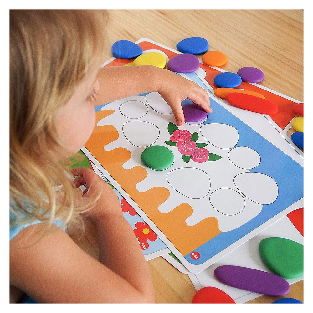 Rainbow Pebbles, pietricele cu carduri de activitati, Edx Education - Publisol.ro