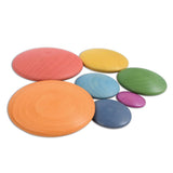 Rainbow Wooden Buttons, discuri din lemn, TickiT - Publisol.ro