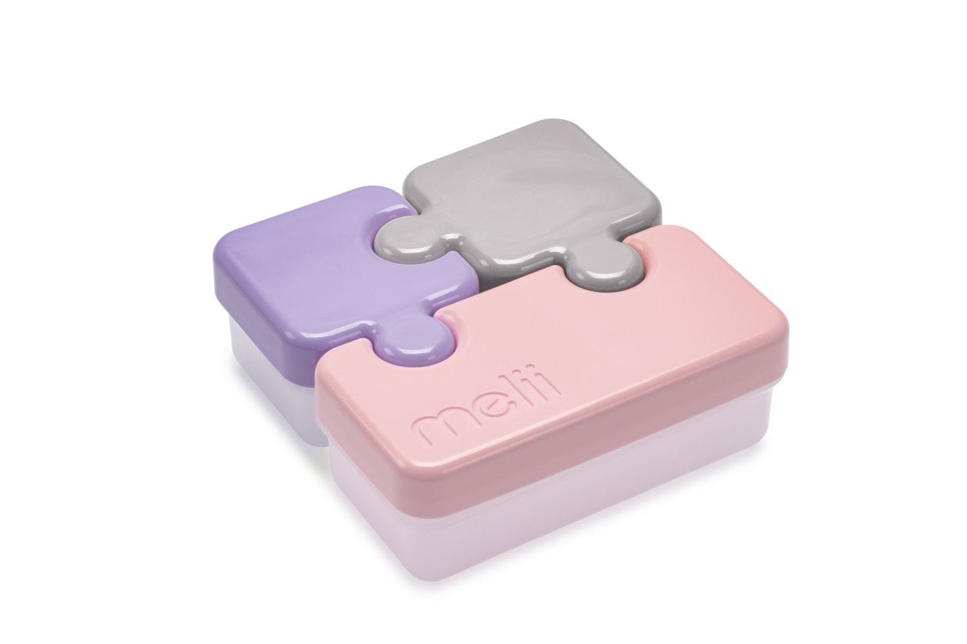 Recipient hrana bebe model puzzle, gri&mov, Melii - Publisol.ro