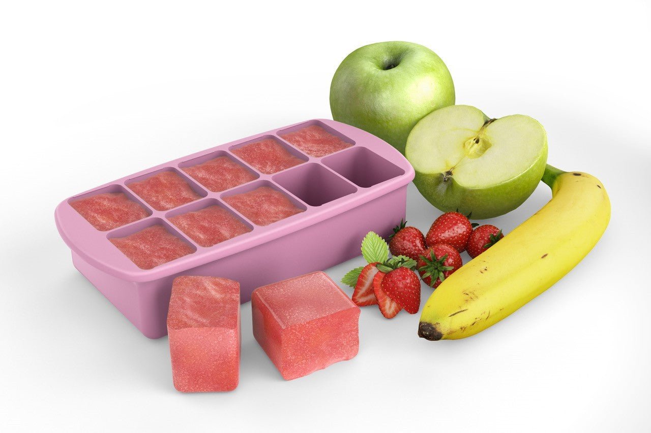 Recipient refrigerare hrana bebe, roz 59 ml x 10 cub, Melii - Publisol.ro
