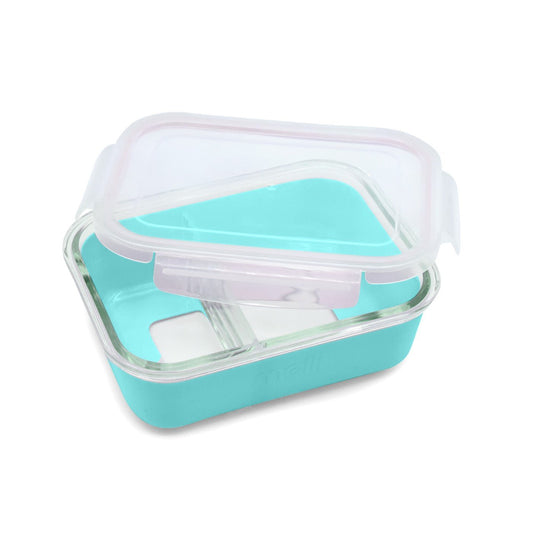 Recipient sticla 740 ml cu husa antiderapanta silicon melii blue, Melii - Publisol.ro