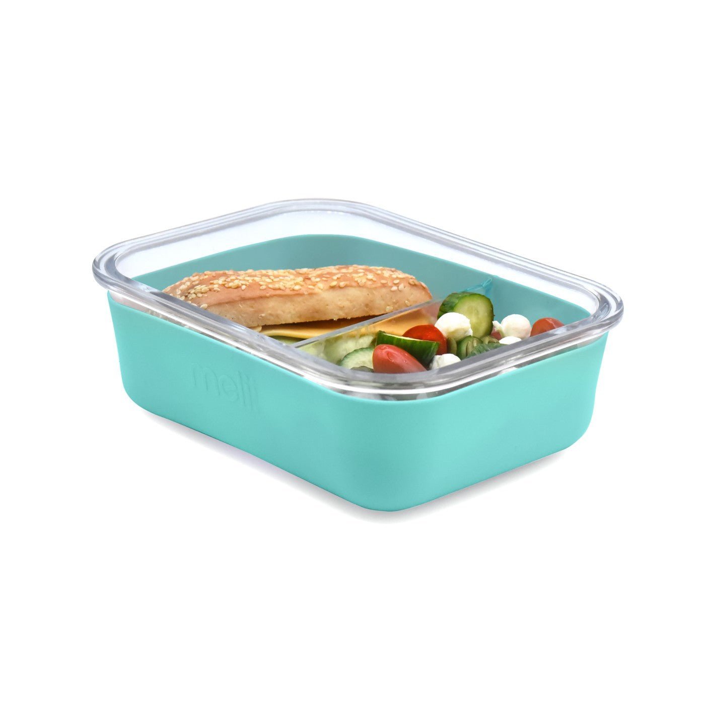 Recipient sticla 740 ml cu husa antiderapanta silicon melii blue, Melii - Publisol.ro