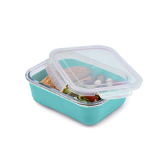Recipient sticla 740 ml cu husa antiderapanta silicon melii blue, Melii - Publisol.ro