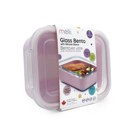 Recipient sticla 740ml cu husa antiderapanta silicon melii roz, Melii - Publisol.ro