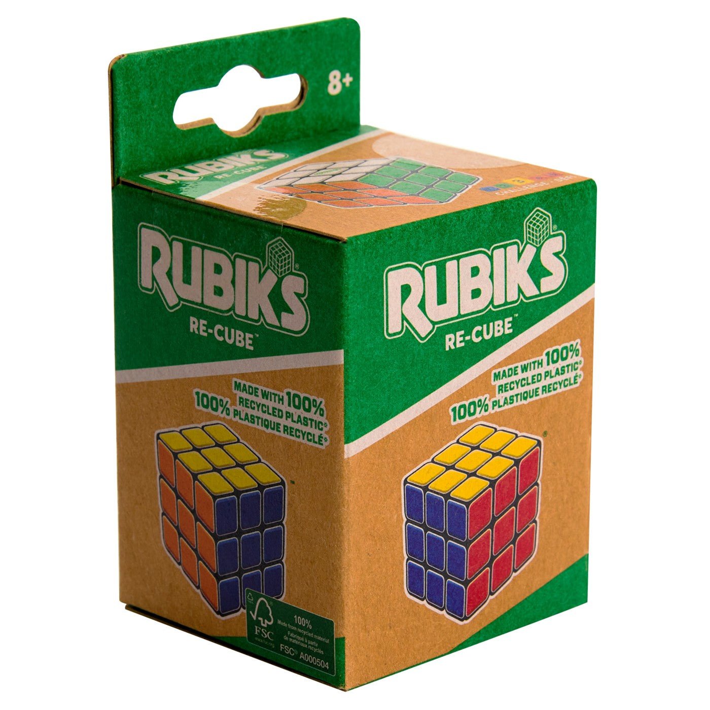 Rubik cub rubik 3x3 din plastic reciclat, Spin Master - Publisol.ro