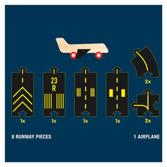 Runway, pista aeroport Waytoplay cu avion din lemn - Publisol.ro