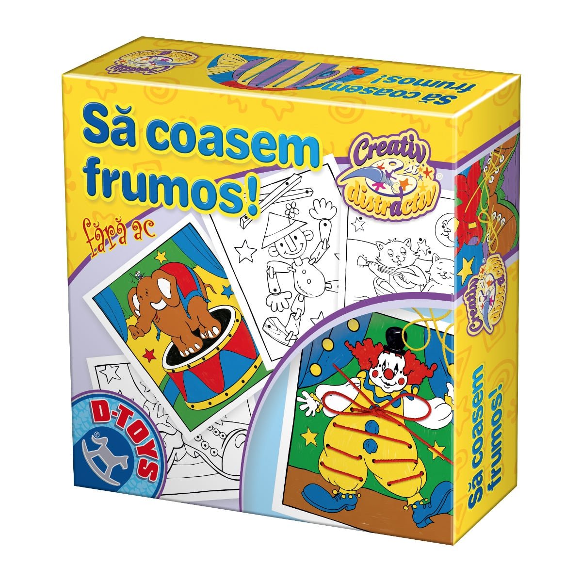 Sa coasem frumos fara ac - Set creativ, D - Toys - Publisol.ro