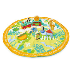 Sacul cu povesti din safari, din lemn premium - Safari park story bag - 16 piese - Tender Leaf Toys - Publisol.ro