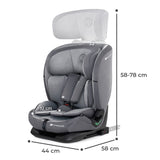 Scaun auto i - size, 76 - 150 cm oneto 3, isofix, cool grey - Publisol.ro