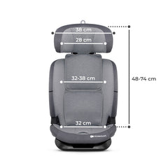 Scaun auto i - size, 76 - 150 cm oneto 3, isofix, cool grey - Publisol.ro