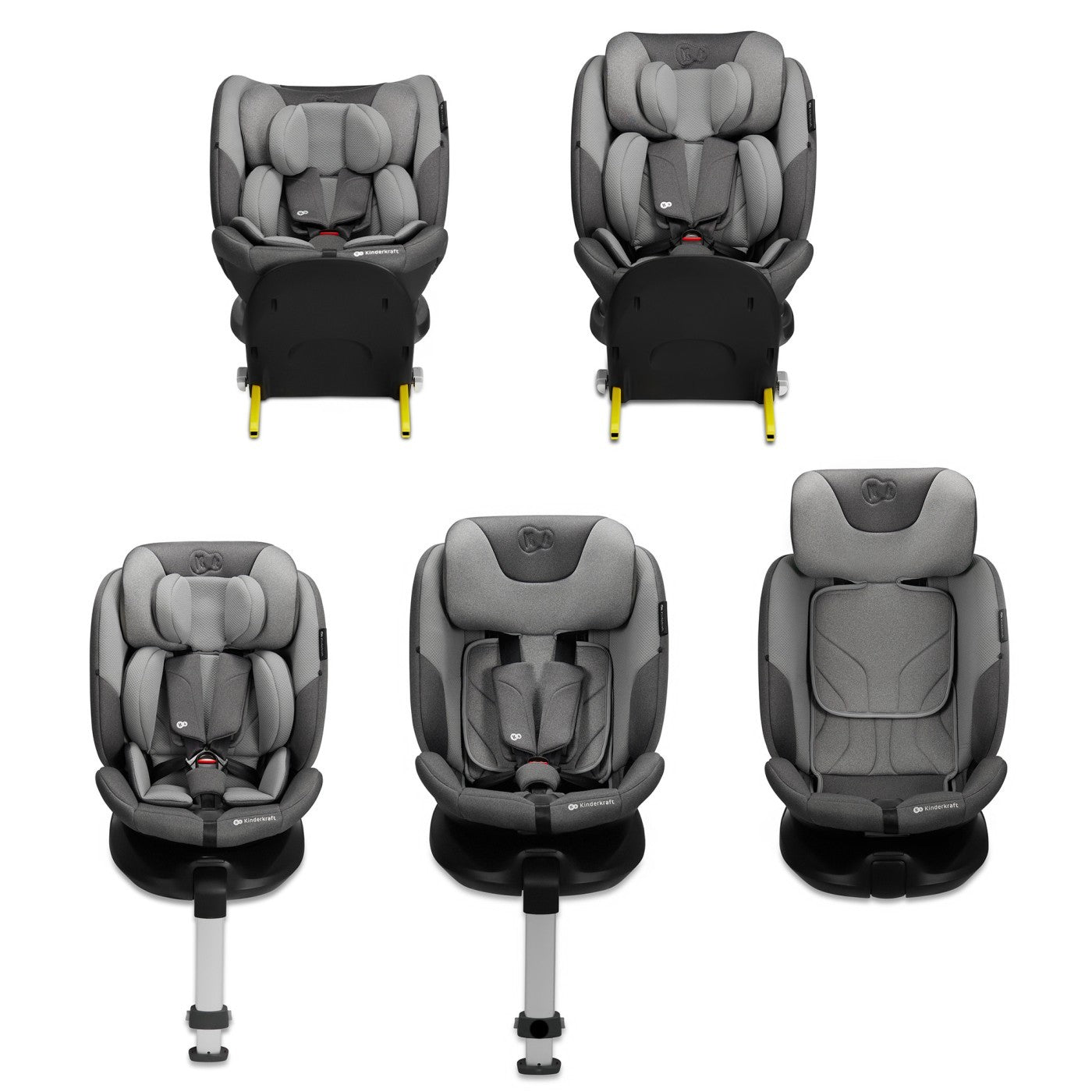 Scaun auto Kinderkraft i - fix, i - size 40 - 150 cm, cool grey - Publisol.ro