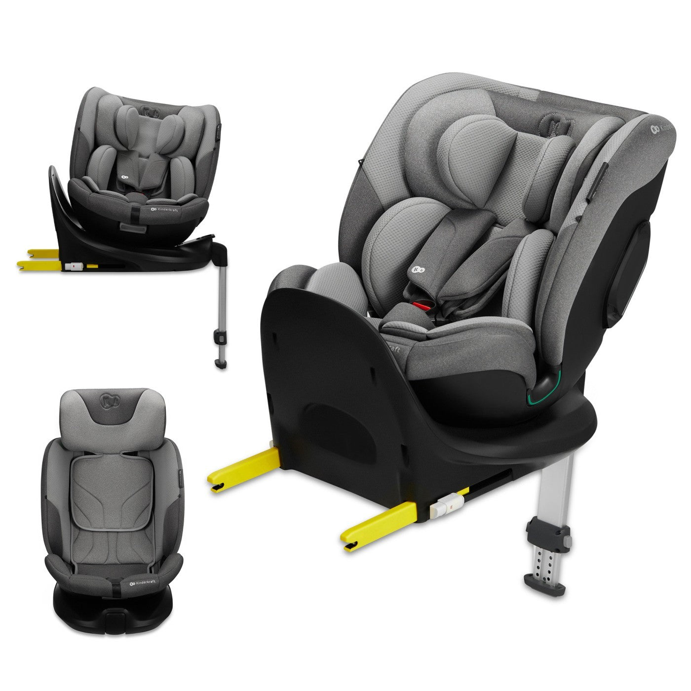 Scaun auto Kinderkraft i - fix, i - size 40 - 150 cm, cool grey - Publisol.ro